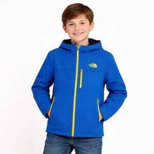 The North Face Boys Blue Hooded Softshell Jacket